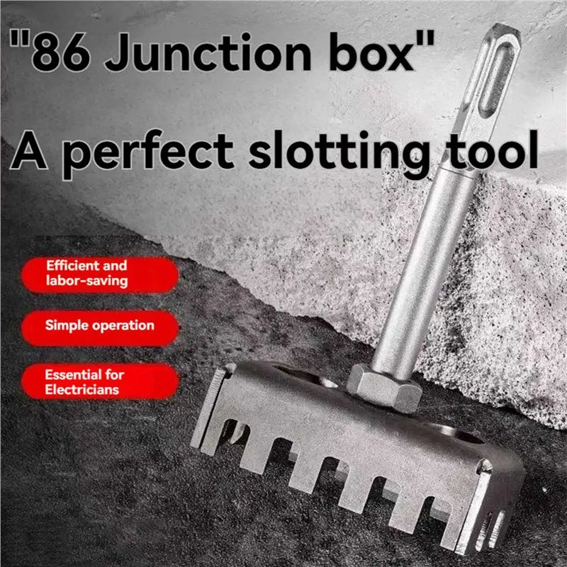 A02F-3X Square Hole Cutter For 86-Type Box Electric Hammer Hole Expansion Electrician Wall Socket Slotting Installation Qme