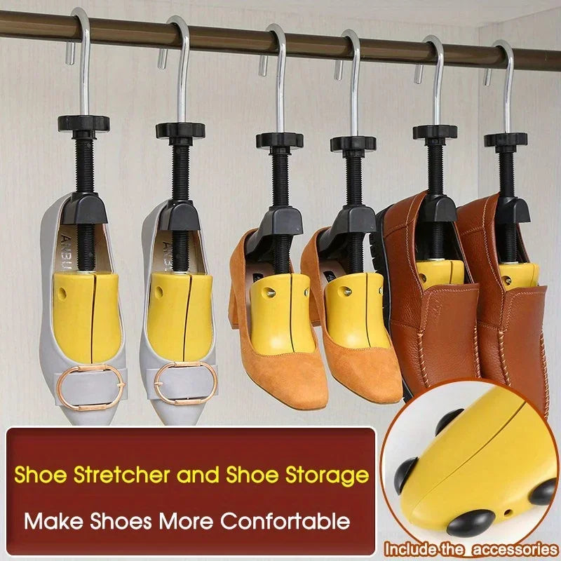 Premium Adjustable Shoes Tree Stretcher Expander Shoe Trees Plastic For Flats Pumps Boots Qme