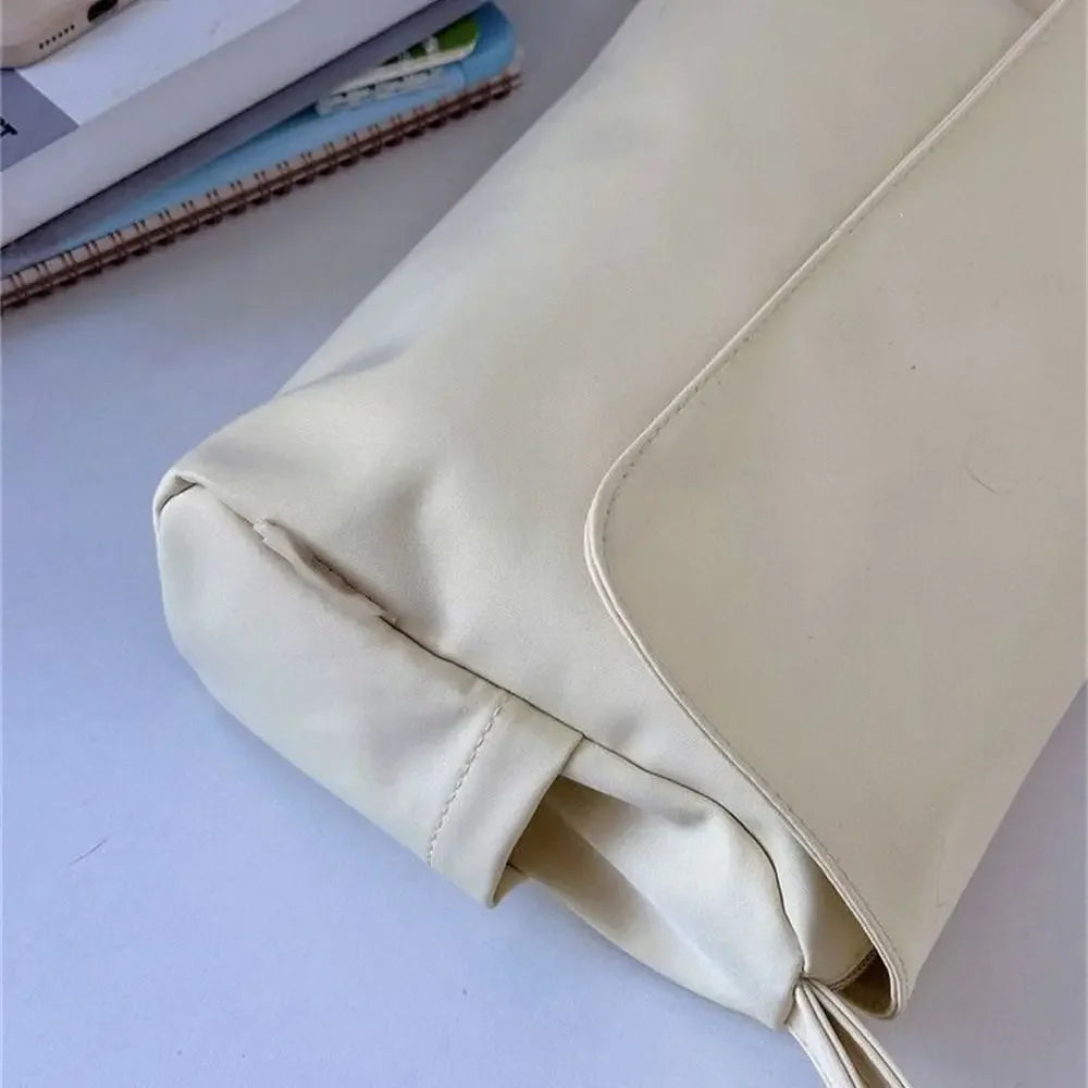 Canvas Shoulder Bags Women Simple Large Capacity Students Couples Shoulder Crossbody Commuter Casual Versatile Class Tote Bag Qme