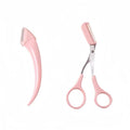 Ladies Eyebrow Trimmer Two-piece Comb Scissors Beginner Lazy Safety Qme Pink