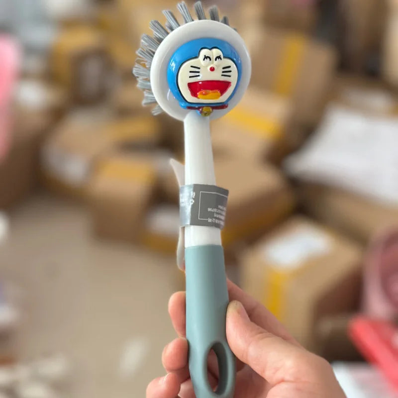 Hello Kitty Personalized Cartoon Cleaning Brush Cute Multifunctional Brush Pot and Dish Brush Qme 2