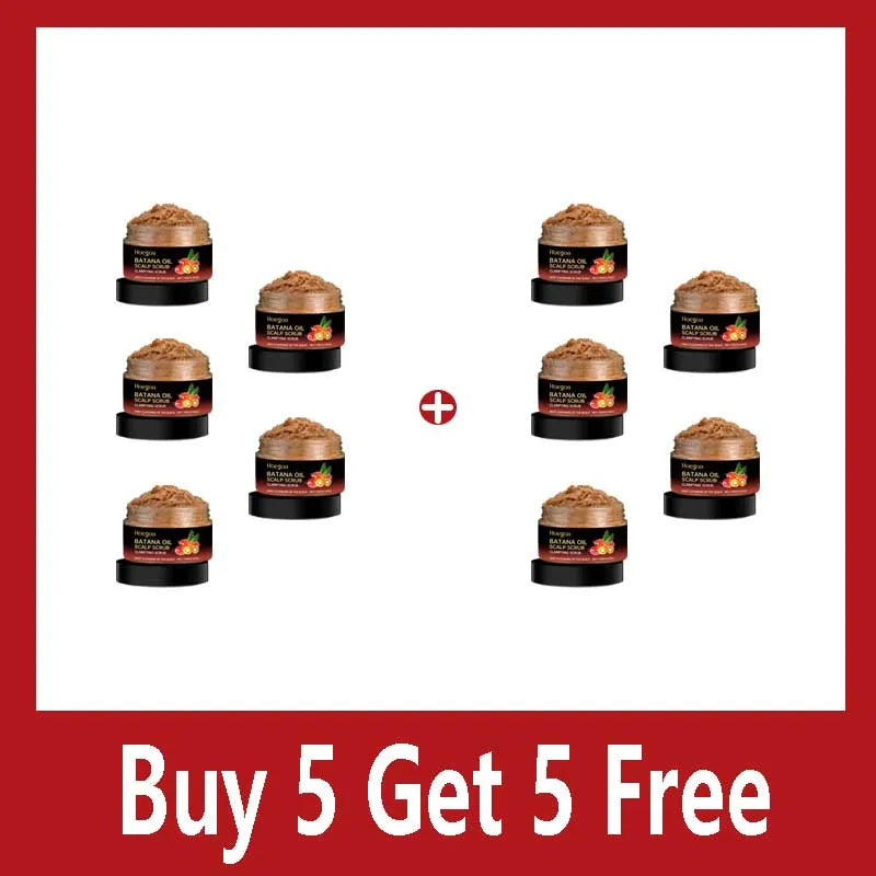 Batana Oil Scalp Scrub for Strengthening Hair Deep Cleaning Nourishing Soothing Shampoo for Sensitive Scalp Hair Care Qme Buy 5 Get 5 Free