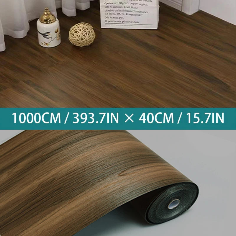 40CM Roll Material Wood Grain Self-adhesive Wall Sticker Floor Sticker Background Wall Decoration Bedroom Kitchen Waterproof Qme A 40cmX3m