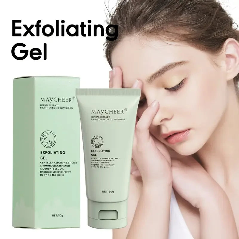 Herbal Extract Exfoliating Gel Cleansing Scrub Facial Deep Pores Qme