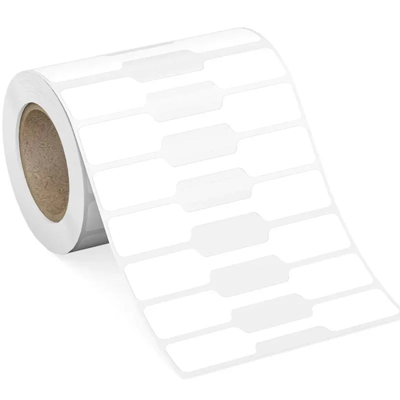 500pcs/Roll Multicolor Jewelry Price Tags Sticker DlY Self Adhesive Kraft Paper Labels for Necklace Bracelet Price Display Tool Qme White