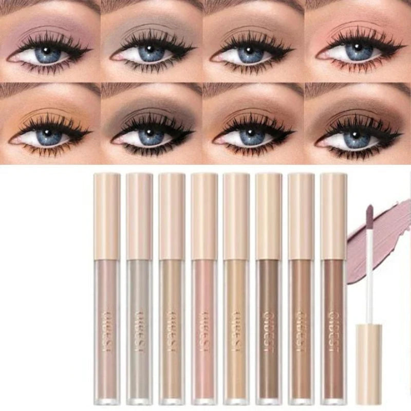 8 Colors Matte Nude Eye Bronzer Liquid Eyeshadow Waterproof Long Lasting Eye Shdaow Natural Cheek Contour Woman Makeup Cosmetic Qme