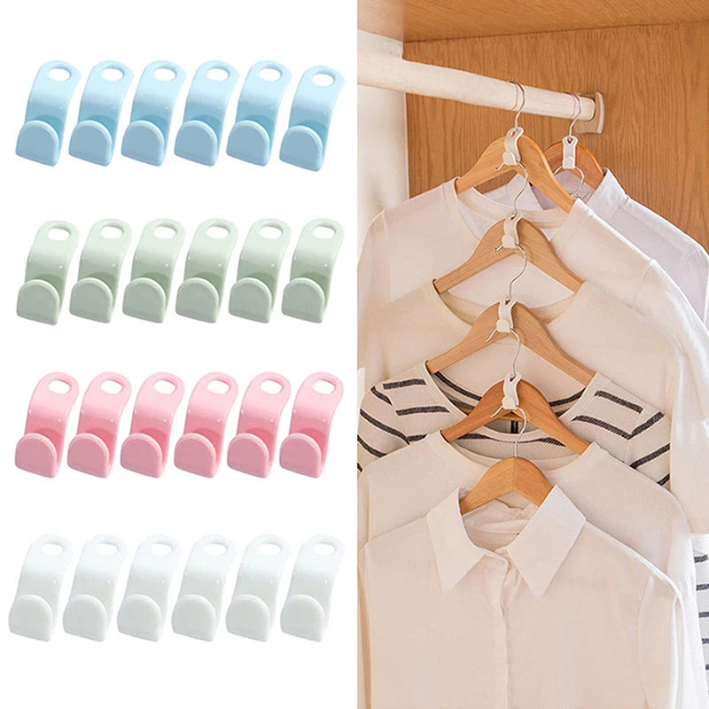 Wardrobe Coat Extender Clips Holder Space Saving Mini Clothes Hanger Qme