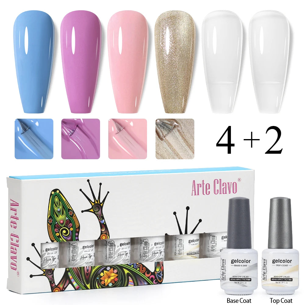 Arte Clavo Colourful Box Nail Gel Polish Semi Permanent UV Led Qme ZH39