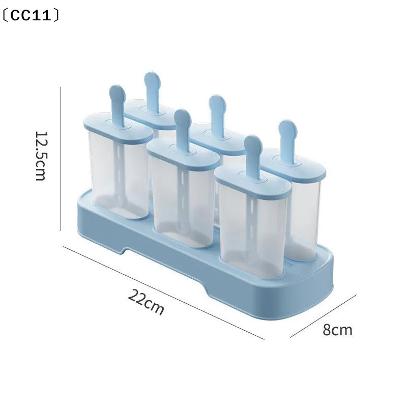 6 Popsicle Molds Ice Maker Reusable Mold Easy-release Homemade Cream Qme