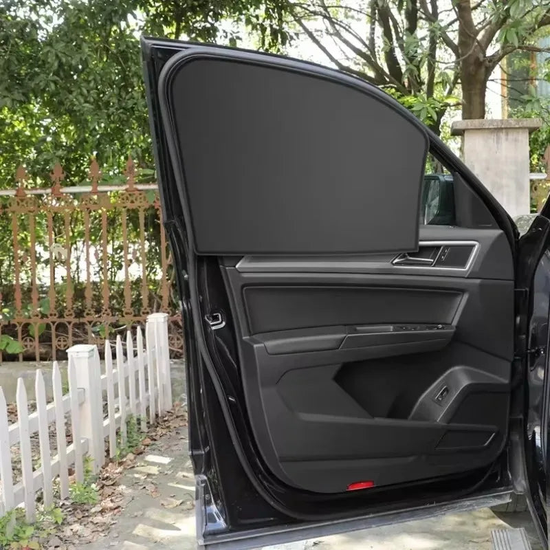 Magnetic Car Window Sunshade Cover Summer UV Protection Car Side Front Rear Window Mesh Curtain Protector Cover Auto Accessories Qme
