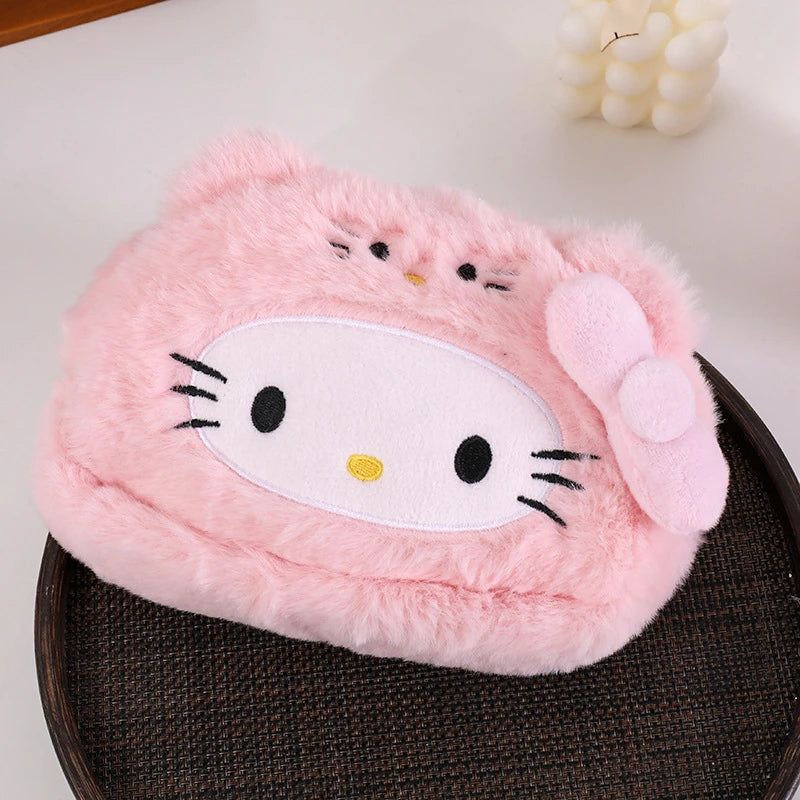 Sanrio KT Cat Plush Pencil Case High-value Cross Dressing Beaver Qme pink