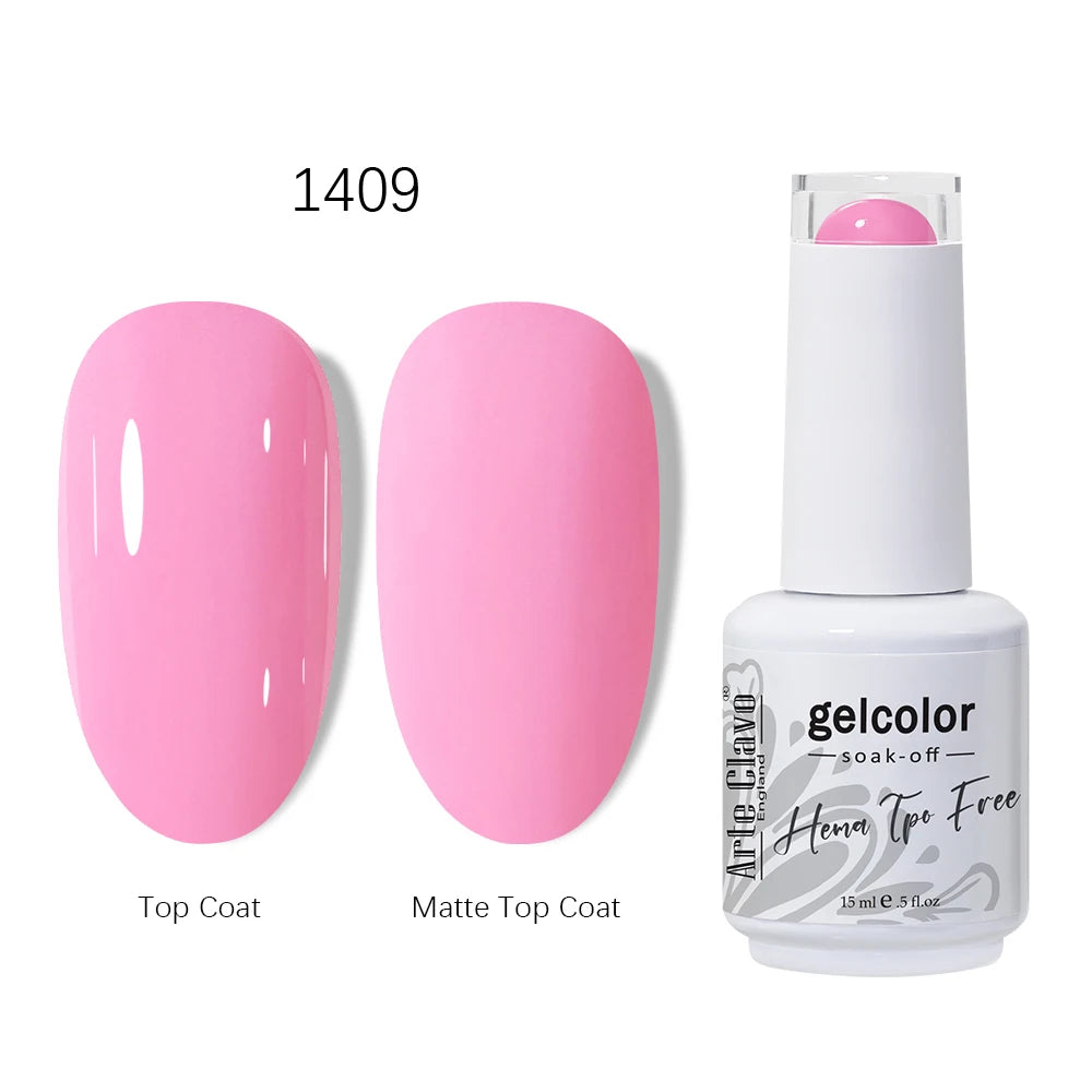 Arte Clavo HEMA TPO Gel Nail Polish Pink Series Semi Permanent Soak