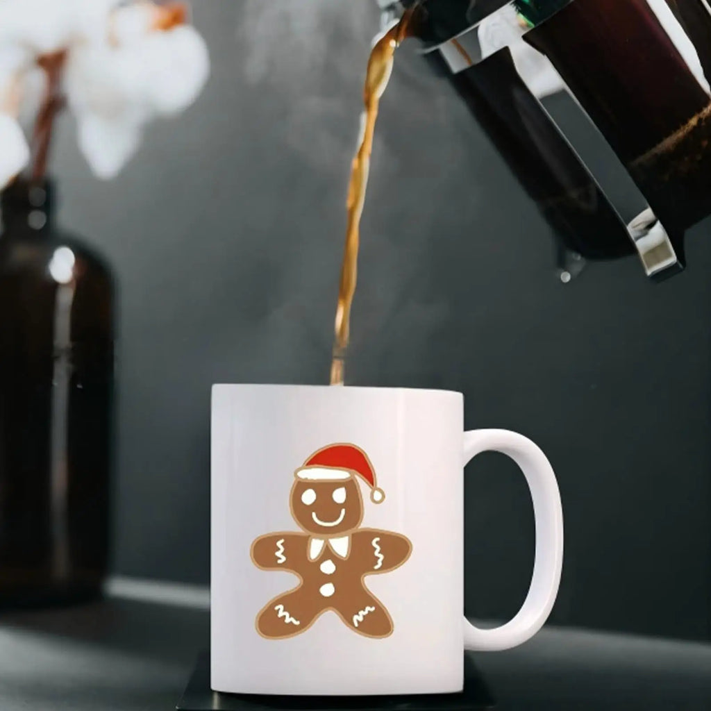 Gingerbread Man Mug Microwave Safe Funny Festive Christmas Drinking Qme