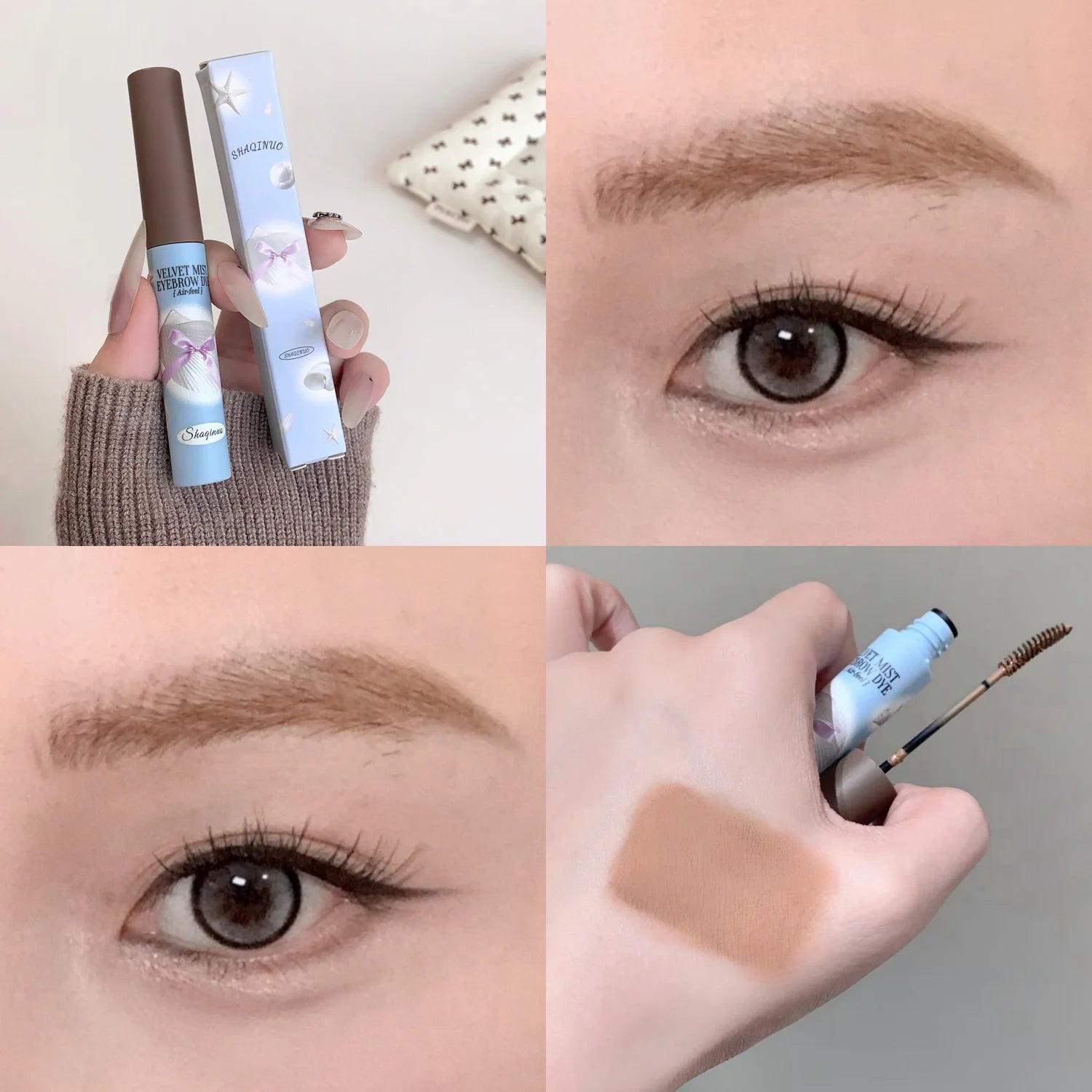 Cute Natural Mist Eyebrow Enhancer Dye Gel Tint Mascara SHAQINUO Long Qme S9128-4