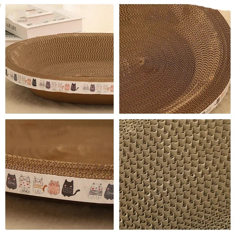B Corrugated Cat Scratching Post with Catnip Wear-resistant Scratch-resistant Cat Bed Scratcher Sofa Protector Cats Furniture Qme