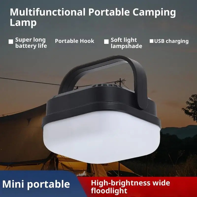 Super Bright MiniSolar Camping Lantern Rechargeable High Power Bank LED Tent Light Portable Work Repair Lamp Three Modes. Qme