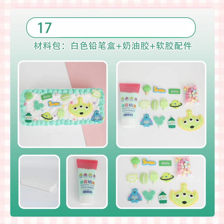 Hello Kitty DIY Pencil Case Student Craft Cream Glue Creative Qme 16