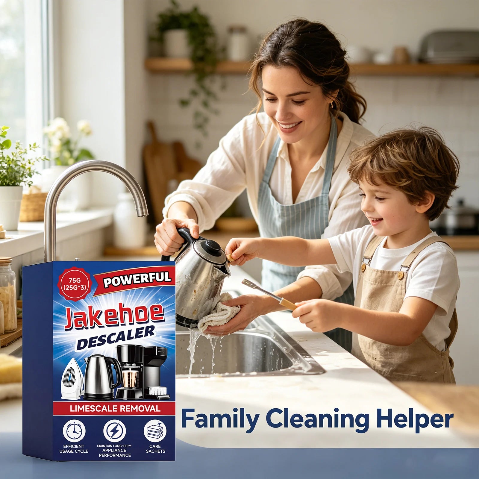 JAKEHOE Multi-purpose Descaler Remove Hard Water Deposits Clean Parts Maintain Appliance Performance Powerful Limescale Remover Qme