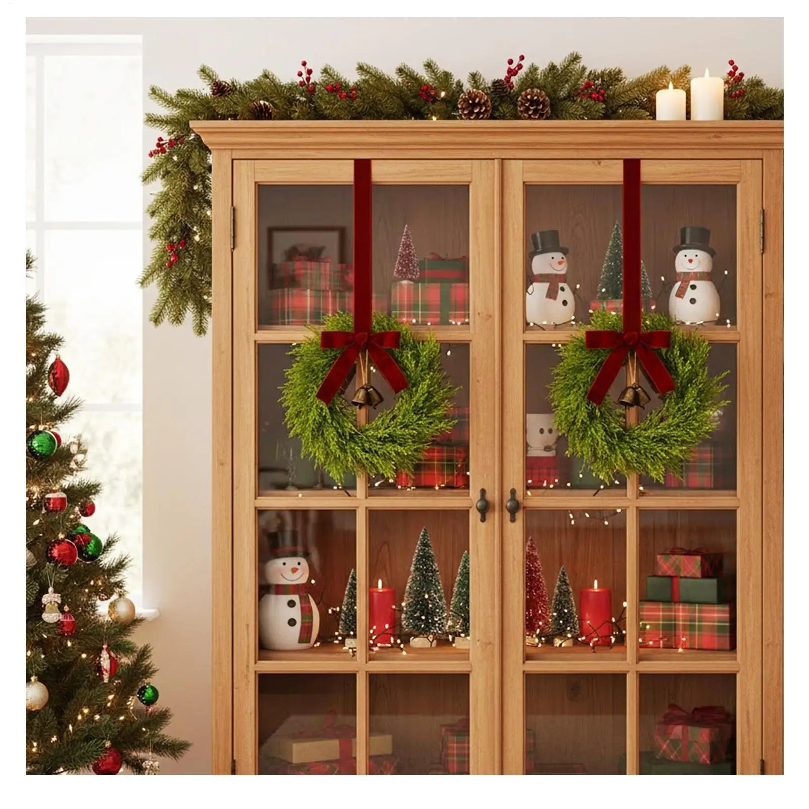 Christmas Wreath 4 Rustic Farmhouse Festive Decorations Wreaths Qme