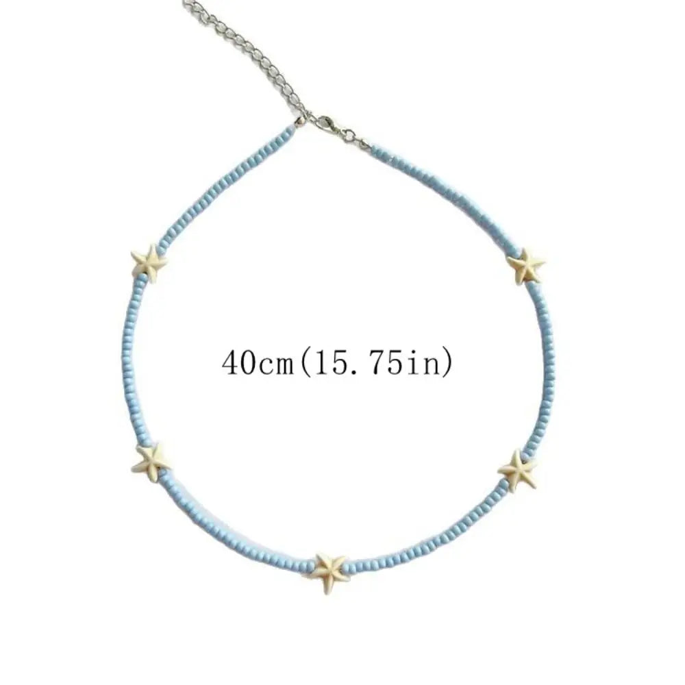 Trendy Shell Conch Necklace Boho Sea Beach Starfish Pendant Pearl Qme