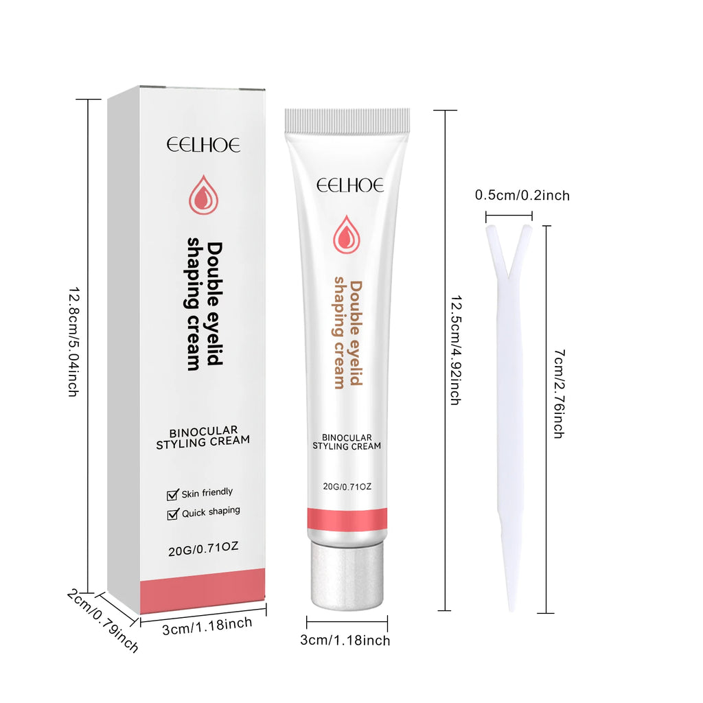 Double Eyelid Styling Cream Natural Invisible Eye Lift Eyelid Adhesive Cream Quick-Drying Long Lasting Eyelid Glue With Y Stick Qme