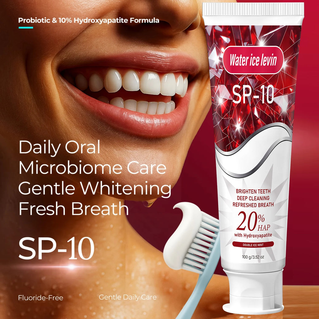 20% HAP Hydroxyapatite Toothpaste - SP-10 Deep Clean & Teeth Whitener, Refreshing Mint Breath Freshener for Daily Use Qme