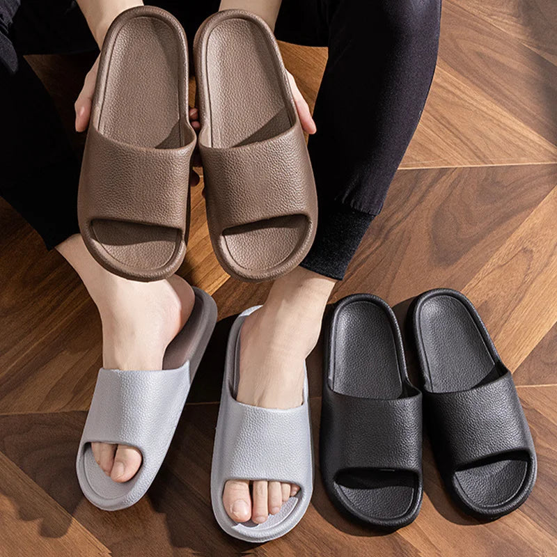 Summer NEW Slippers For Men Women Eva Soft Bottom Slippers Indoor House Slides Flat Sandals Outdoor Beach Shoes Man Flip Flops Qme