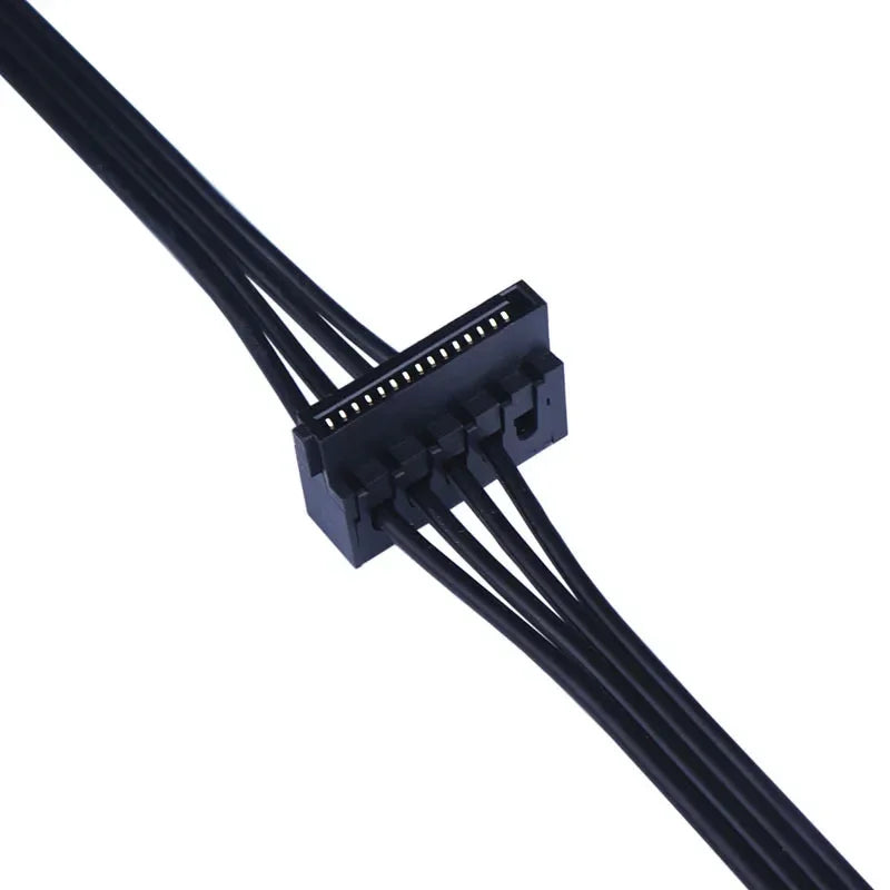 5pcs/lot ATX 4 Pin To 2*Right-Angle 15 Pin SATA Hard Drive HDD Power Supply Adapter Cable for Huawei 2288H V5 2285V2 Server Qme