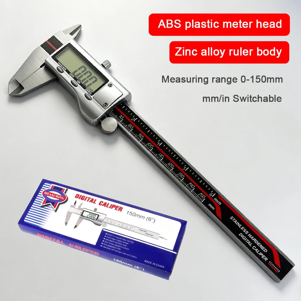 Metal Caliper Digital Pachometer Professional Vernier Caliber Qme 150mm