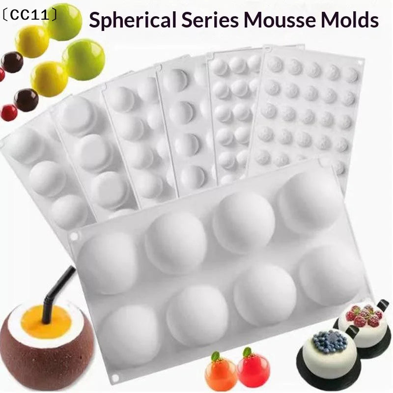 Multiple Round Ball Shape Silicone Molds Cake Decorating Tools Qme