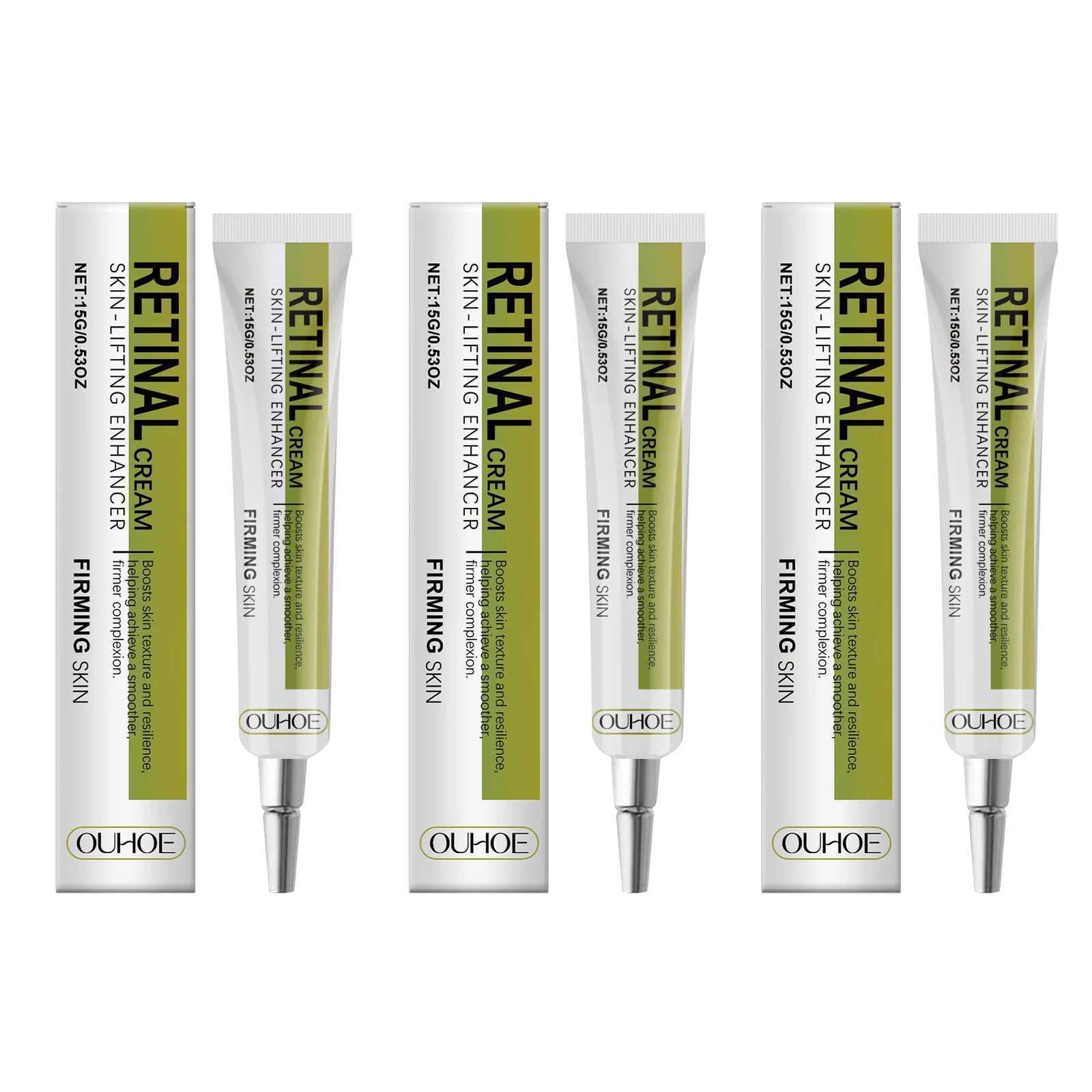 Retinol Cream Smoothing Wrinkle Firming Hydrating Barrier Support Radiant Fade Fine Lines Moisturizing Tightening Face Cream Qme 3 x 15g Boxed
