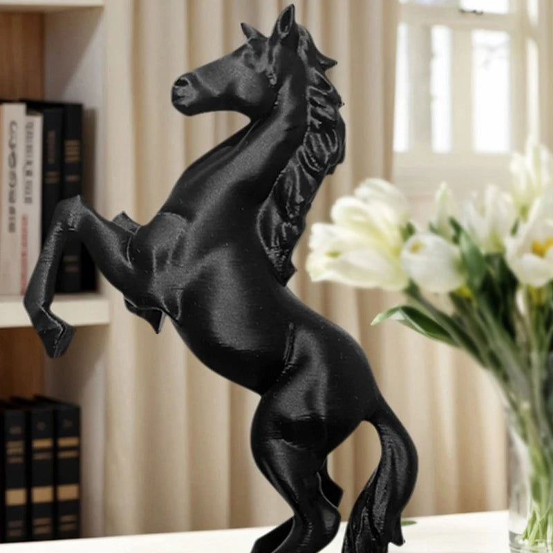 3D Printed Horse Statue Pegasus Sculpture Modern Animal Art Decor Qme