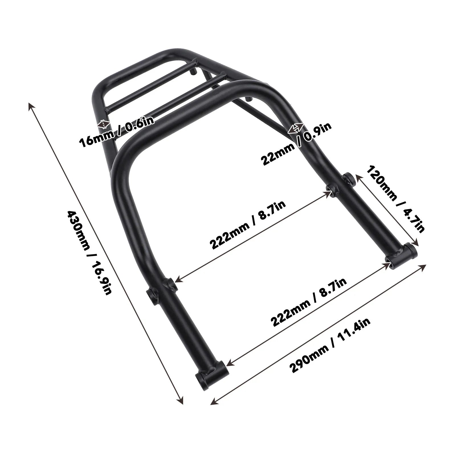 Motorcycle Rear Luggage Rack Top Case Rear Rack Carrier Support Holder Rack for Honda Grom 125,Honda MSX 125 2021-2024 Qme