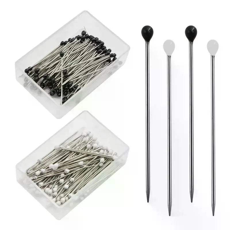 100Pcs 38mm Sewing Pins Plastic Ball Multicolor Head Pins Straight Quilting Heads Pins DIY Crafts Sewing Fabric Qme