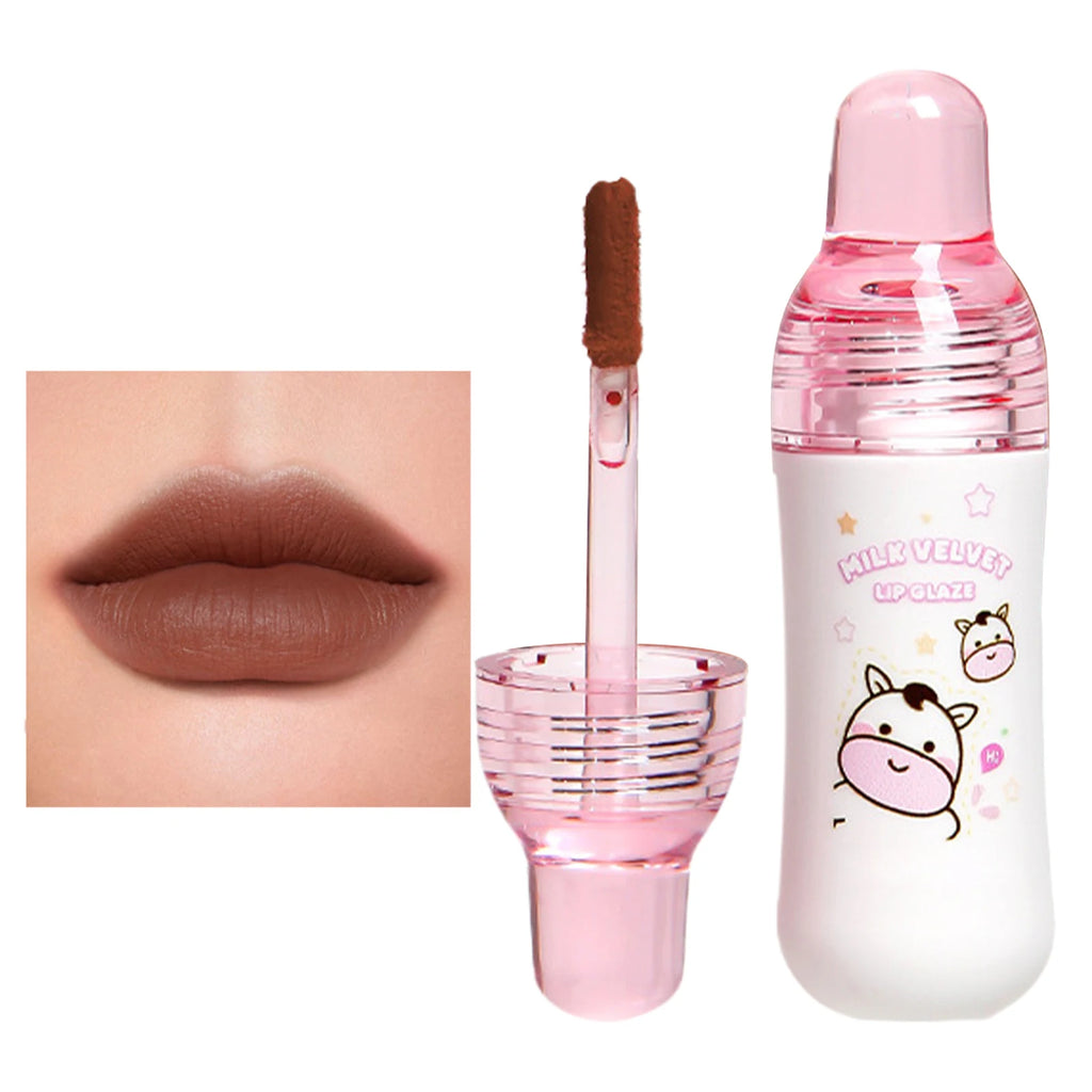 Lip Gloss Cute Girls Gift Matte Long Lasting Non-stick Cup Lipgloss Cigarette Tube Lipstick Lip Makeup Velvet Matte Lip Gloss Qme