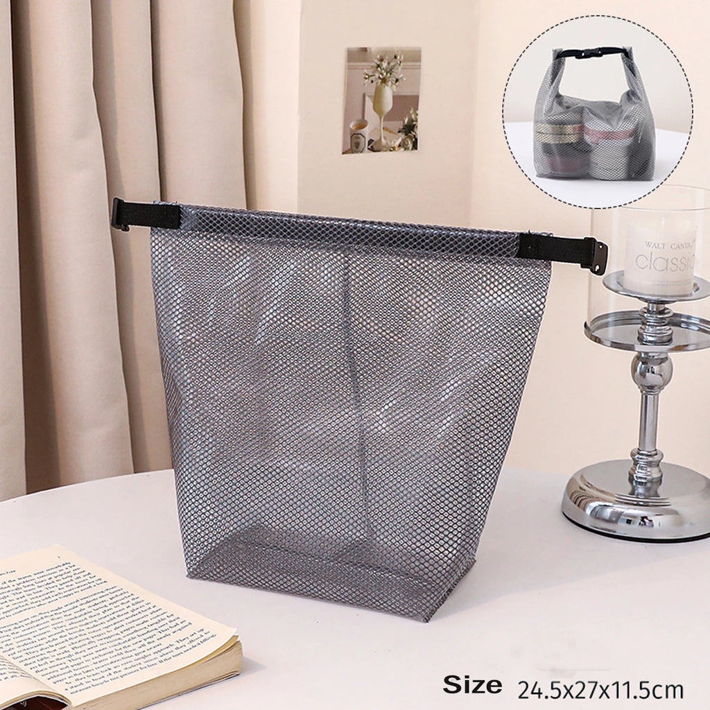 Large Capacity Waterproof Cosmetic Storage Bag Portable Travel Makeup Organizer Handbag for Traveling Carry-On Travel for Wome Qme S