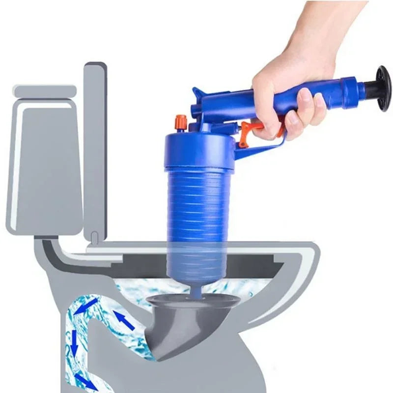 High Pressure Toilet Plunger Pump Drain Clog Remover Sink Floor Drain Cleaner Powerful Dredging Tool For Household Use Qme