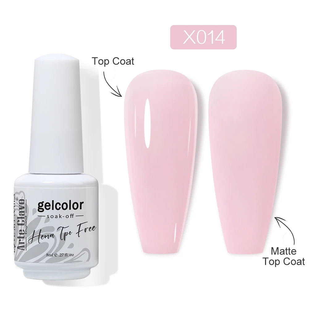 Arte Clavo HEMA Glitter Gel Nail Polish Pink Sliver Gold Sparkling