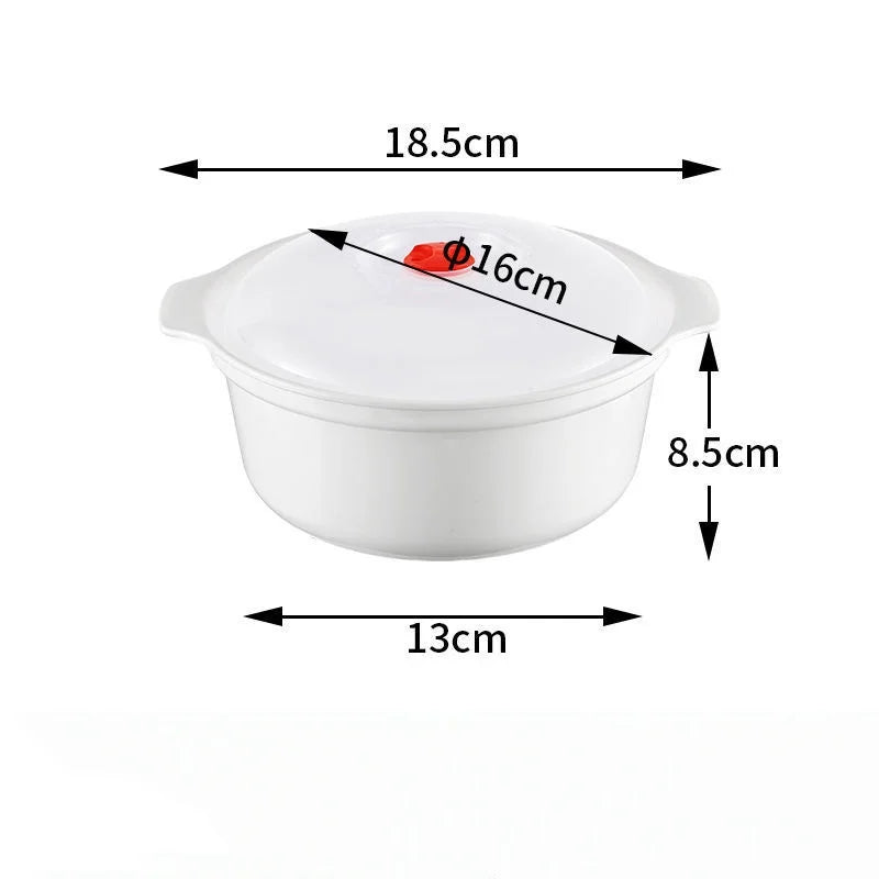Microwave Heating Bowl Plastic Special Box Heated Fresh-keeping Lid Environmentally Friendly Food-grade Kitchen Tools Qme small