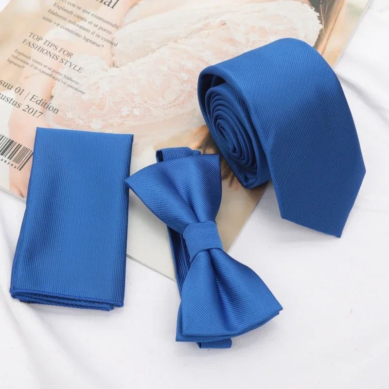 Paisley Men's Casual Bowtie Tie Skinny Polyester Necktie Pocket
