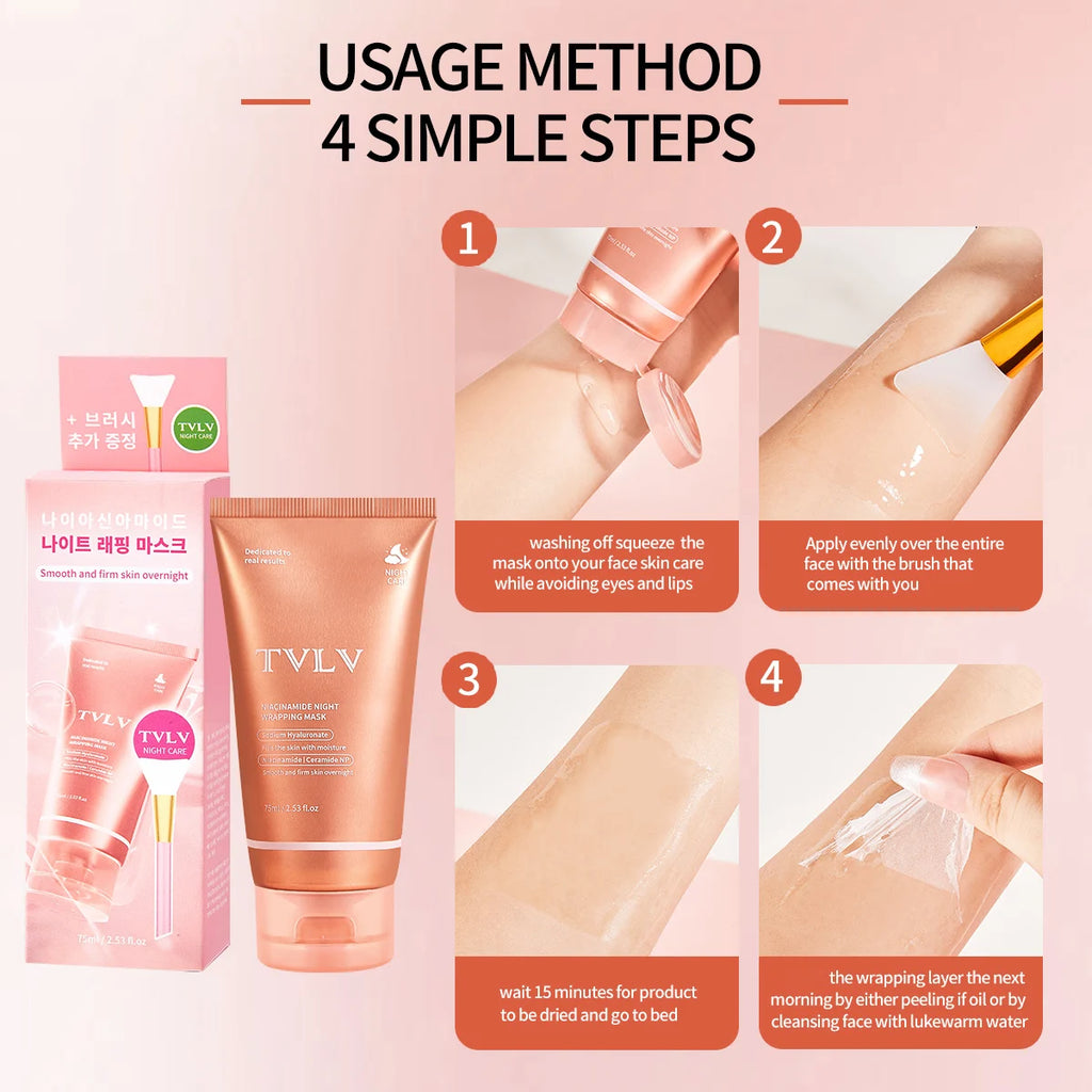 Nicotinamide Tear Off Facial Mask Deep Moisturizing Suitable All Skin Qme