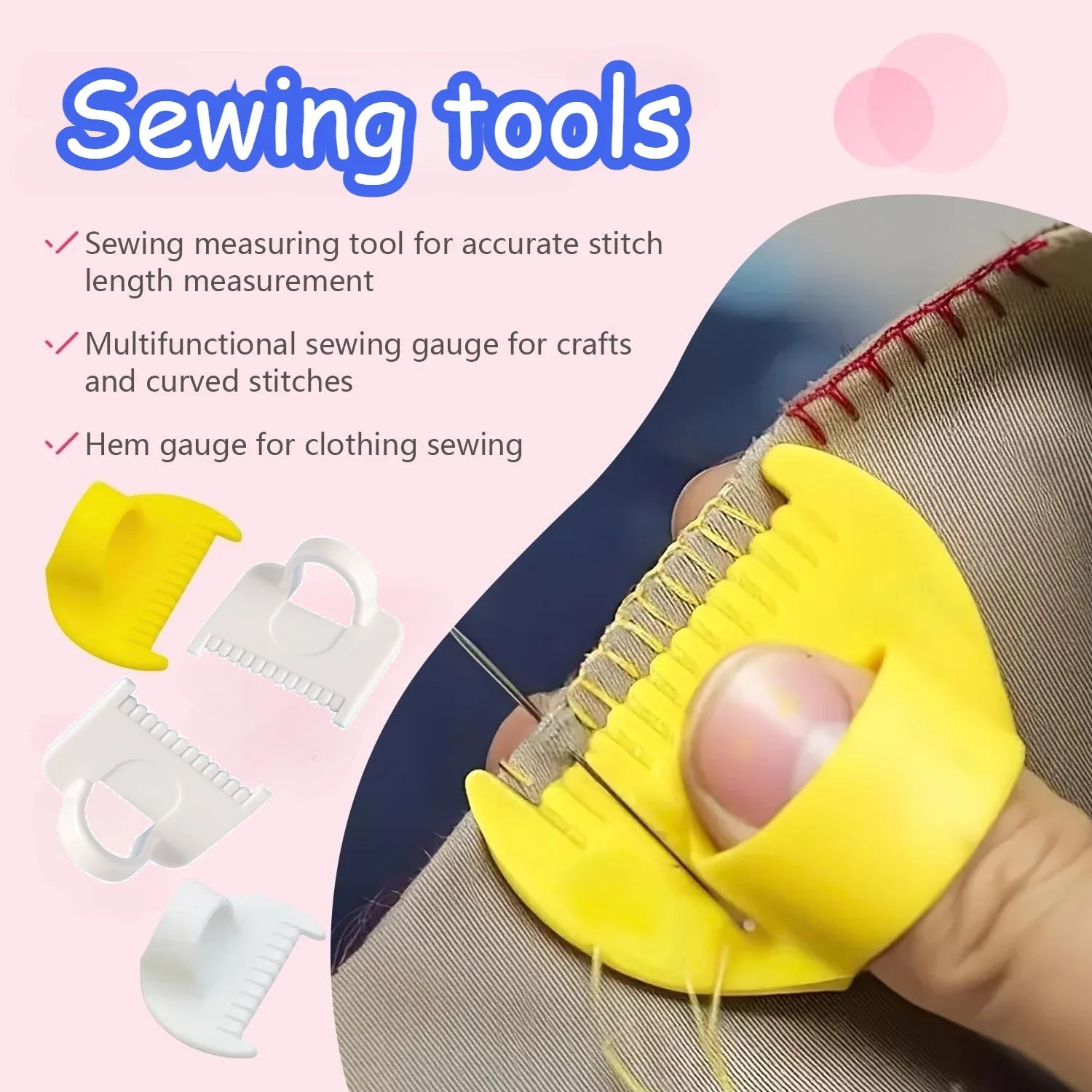 Sewing Guide Template Kit for Consistent Stitches – 3mm Spacing Precision Sewing Tool for Fabric Embroidery & Leathercraft Qme