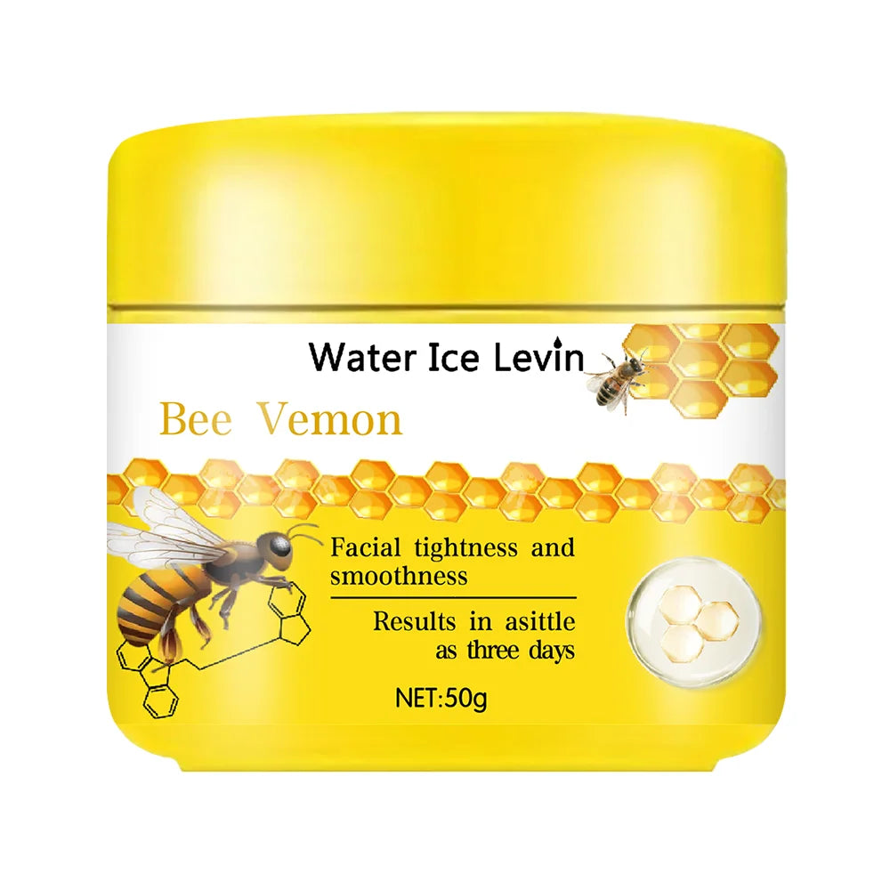 50g Water Ice Levin Bee Venom Facial Firming Cream, Moisturizing, Non-Irritating, Suitable for Care, Natural Ingredient Design, Hypoallergenic Skincare Qme 1 Piece 50g