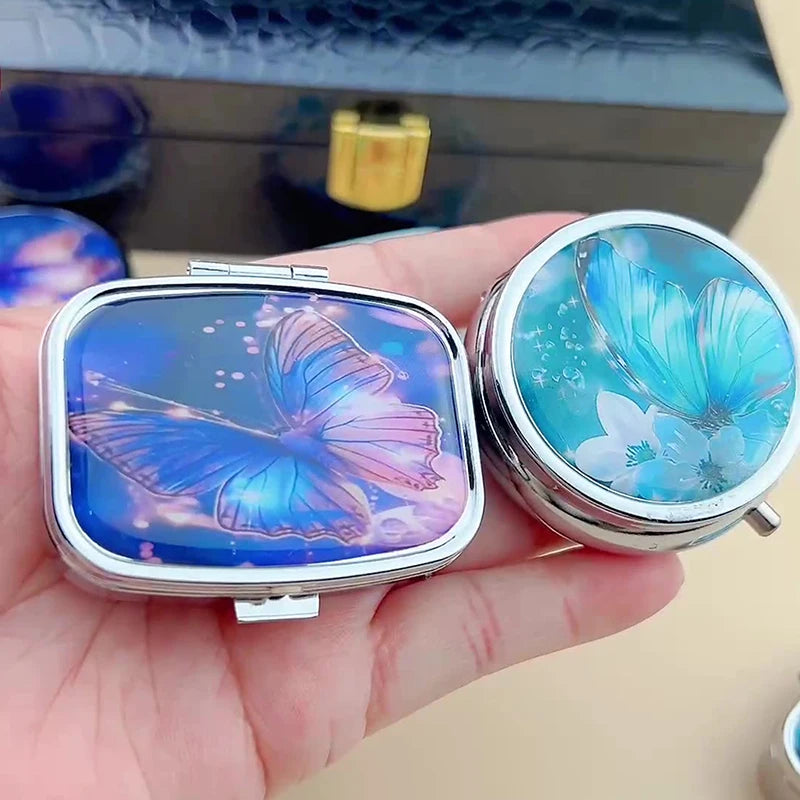 Metal Medicine Box Iris Pill Packaging Health Products Moisture Qme