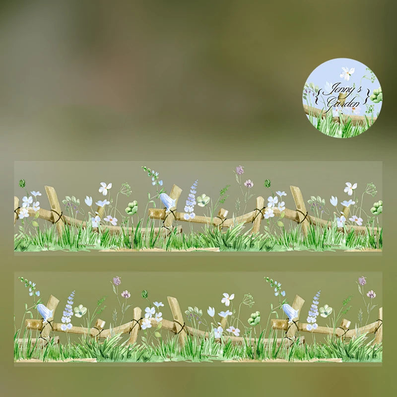 Vintage Pastoral PET Washi Tape Ideal for gift wrapping and junk journal landscape collage decoration. Qme A