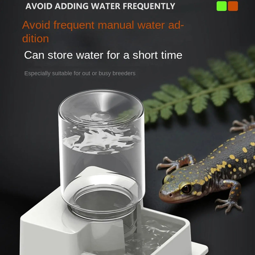NEW Reptile Water Fountain Reptile Automatic Dish Tortoise Water Dish Gecko Drink Dispenser For Lizard Chameleon Snake Frog Qme