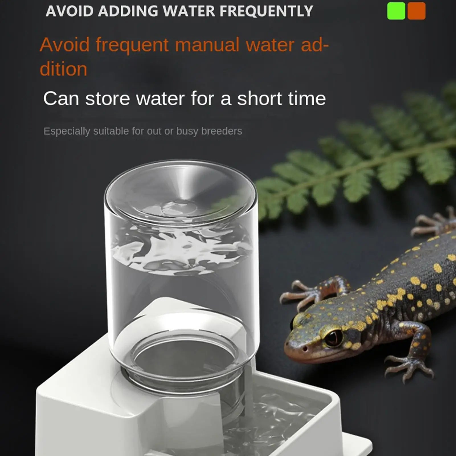 NEW Reptile Water Fountain Reptile Automatic Dish Tortoise Water Dish Gecko Drink Dispenser For Lizard Chameleon Snake Frog Qme