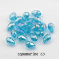 6x8MM 70PCS Faceted Austria Waterdrop Crystal Beads for Jewelry Making Teardrop Glass Beads DIY Bracelet Earring Supplies Qme 8-70pcs