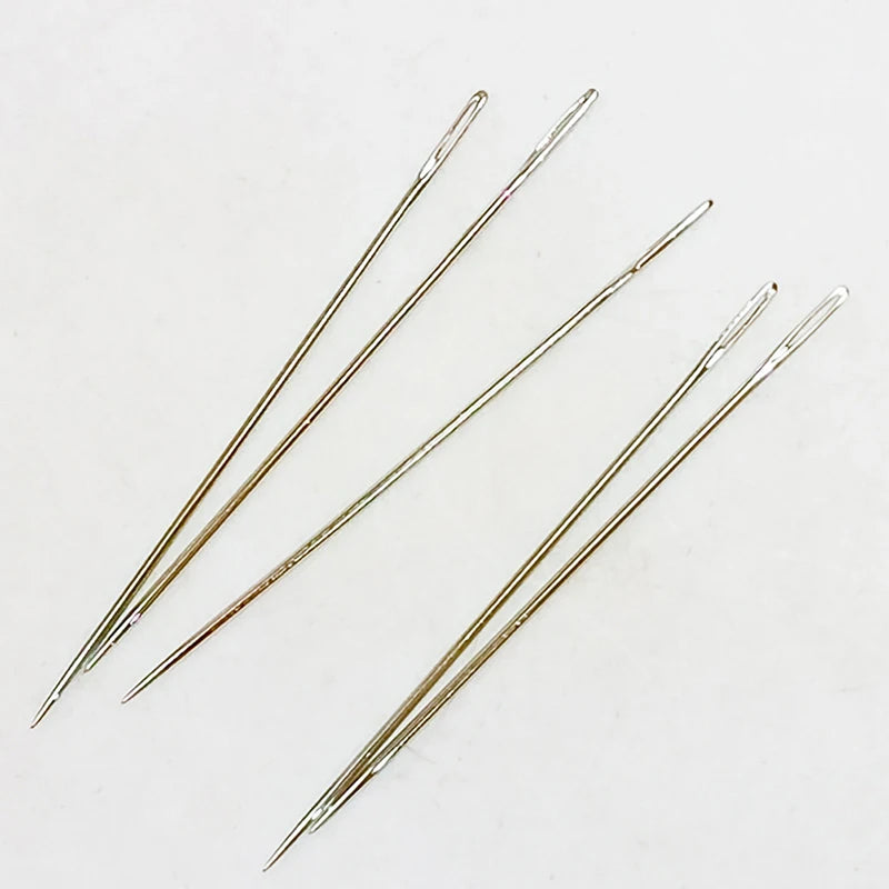 Large Eye Stitching Needles Sewing Handmade Leather Needle Steel Yarn Qme