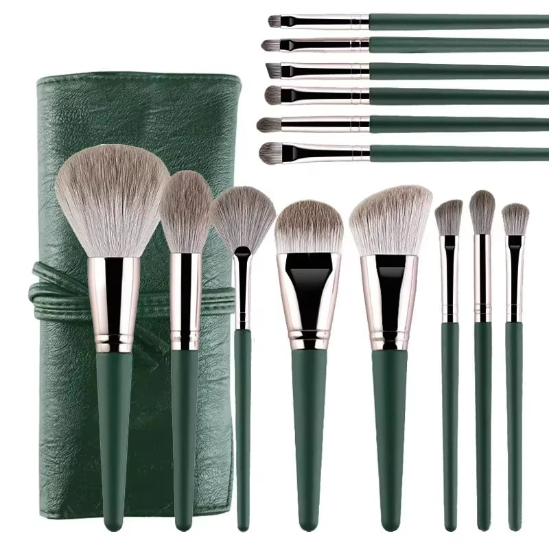 14Pcs Makeup Brushes Soft Fluffy Makeup Tools Cosmetic Powder Eye Shadow Foundation Blush Blending Beauty Make Up Brush Qme A